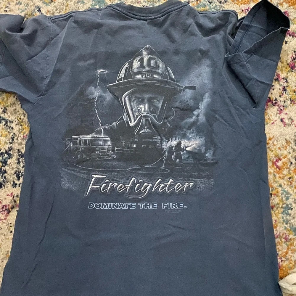 Navy Firefighter L Shirt - Picture 2 of 2